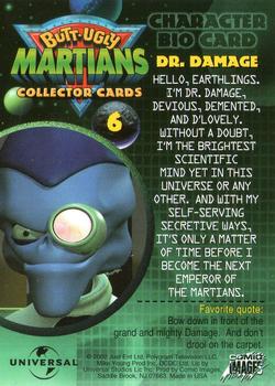 2002 Comic Images Butt-Ugly Martians #6 Dr. Damage Back
