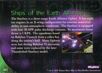 1997 SkyBox Babylon 5 Special Edition #41 Starfury Back