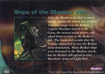 1997 SkyBox Babylon 5 Special Edition #63 Brakiri Warship Back