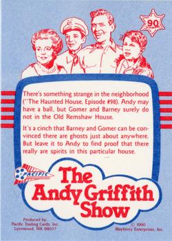 1990 Pacific The Andy Griffith Show Series 1 #90 Mayberry Ghostbusters Back