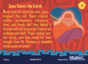 1997 Skybox Disney Hercules #2 Zeus Tames the Earth Back