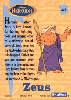 1997 Skybox Disney Hercules #41 Zeus Back