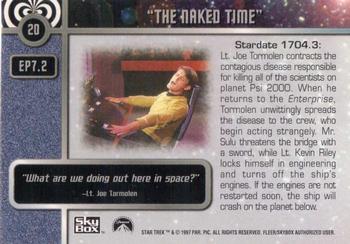 1997 SkyBox Star Trek Original Series 1 #20 EP 7.2   The Naked Time Back