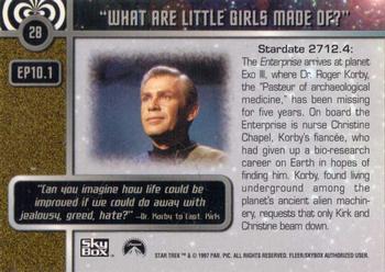 1997 SkyBox Star Trek Original Series 1 #28 EP10.1   What Are Little Girls Made Of? Back