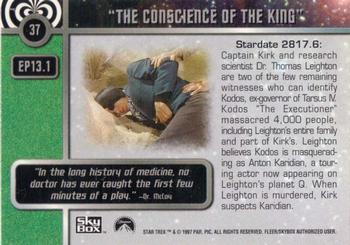 1997 SkyBox Star Trek Original Series 1 #37 EP13.1   The Conscience of the King Back