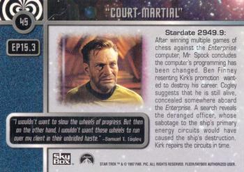 1997 SkyBox Star Trek Original Series 1 #45 EP15.3   Court-Martial Back