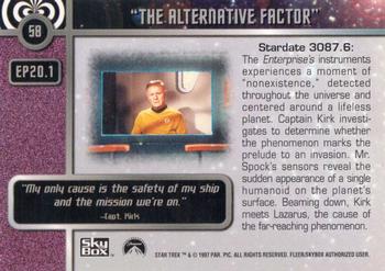 1997 SkyBox Star Trek Original Series 1 #58 EP20.1   The Alternative Factor Back