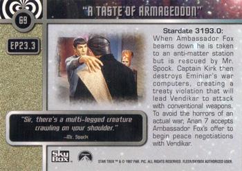 1997 SkyBox Star Trek Original Series 1 #69 EP23.3   A Taste of Armageddon Back