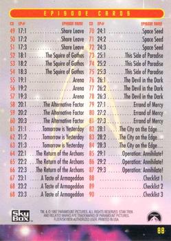 1997 SkyBox Star Trek Original Series 1 #88 Checklist 1 Back