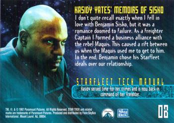 1997 Fleer Star Trek Deep Space Nine Profiles #8 Kasidy Yates' Memoirs of Sisko Back