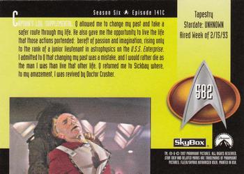 1997 SkyBox Star Trek: The Next Generation Season 6 #582 Tapestry Back