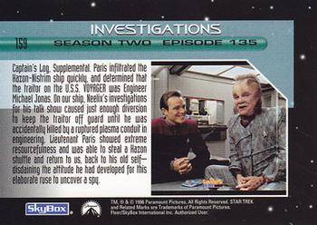 1997 SkyBox Star Trek: Voyager Season 2 #159 Investigations Back
