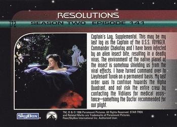 1997 SkyBox Star Trek: Voyager Season 2 #172 Resolutions Back