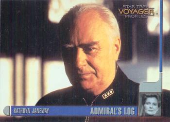 1998 SkyBox Star Trek Voyager Profiles #02 Kathryn Janeway - Admiral's Log Front
