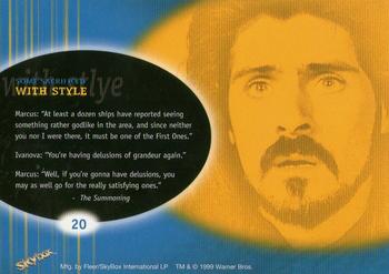 1999 SkyBox Babylon 5: Profiles #20 Some Sacrificed With Style Back