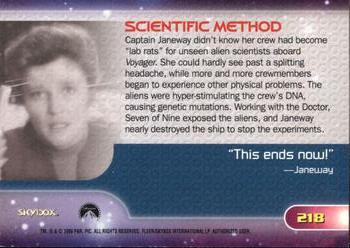 1999 SkyBox Star Trek Voyager: Closer to Home #218 Scientific Method Back