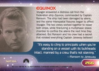 1999 SkyBox Star Trek Voyager: Closer to Home #266 Equinox Back