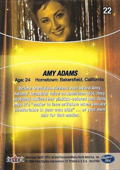2004 Fleer American Idol Season 3 #22 Amy Adams Back