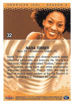 2005 Fleer American Idol Season 4 #32 Nadia Turner Back