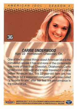 2005 Fleer American Idol Season 4 #36 Carrie Underwood Back