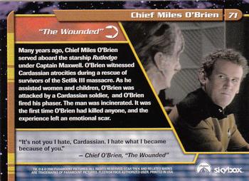 2000 SkyBox Star Trek The Next Generation Profiles #71 Chief Miles O'Brien Back