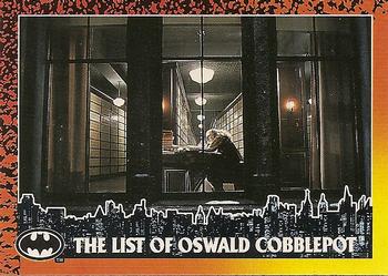1992 O-Pee-Chee Batman Returns #36 The List of Oswald Cobblepot Front
