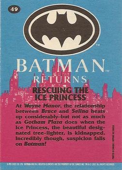 1992 O-Pee-Chee Batman Returns #49 Rescuing the Ice Princess Back