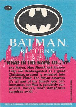 1992 O-Pee-Chee Batman Returns #12 What in the Name Of...?! Back