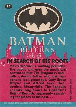 1992 O-Pee-Chee Batman Returns #35 In Search of His Roots Back