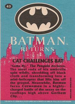 1992 O-Pee-Chee Batman Returns #43 Cat Challenges Bat Back
