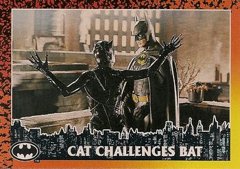 1992 O-Pee-Chee Batman Returns #43 Cat Challenges Bat Front
