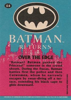 1992 O-Pee-Chee Batman Returns #54 Over the Edge Back