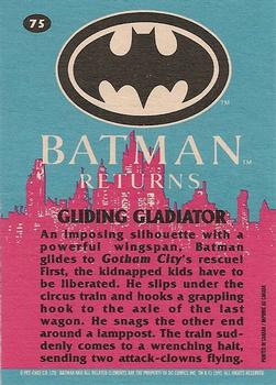 1992 O-Pee-Chee Batman Returns #75 Gliding Gladiator Back