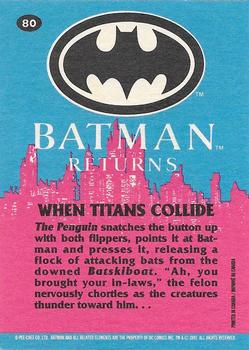 1992 O-Pee-Chee Batman Returns #80 When Titans Collide Back