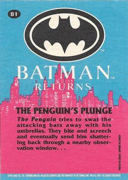1992 O-Pee-Chee Batman Returns #81 The Penguin's Plunge Back