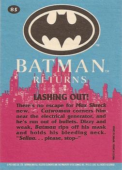 1992 O-Pee-Chee Batman Returns #85 Lashing Out! Back