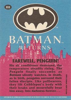 1992 O-Pee-Chee Batman Returns #88 Farewell, Penguin! Back