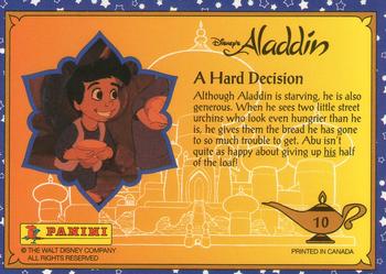 1993 Panini Aladdin #10 A Hard Decision Back