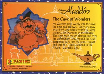1993 Panini Aladdin #6 The Cave of Wonders Back