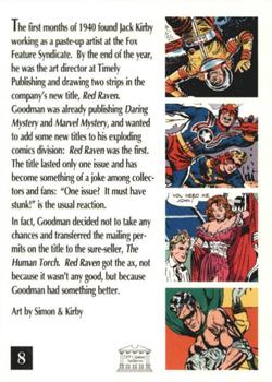 1994 21st Century Archives The Comic Art Tribute to Joe Simon & Jack Kirby #8 Red Raven - Joe Simon, Jack Kirby Back
