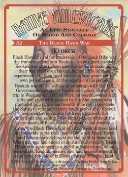1995 Bon Air Native Americans: An Epic Struggle of Blood and Courage (Hobby Version) - Non UV-coated #52 Keokuk Back