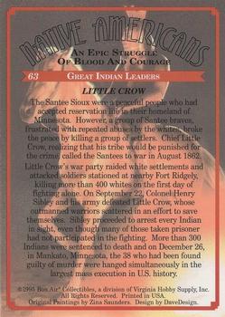 1995 Bon Air Native Americans: An Epic Struggle of Blood and Courage (Hobby Version) - Non UV-coated #63 Little Crow Back