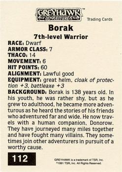 1991 TSR Advanced Dungeons & Dragons - Silver #112 Borak Back