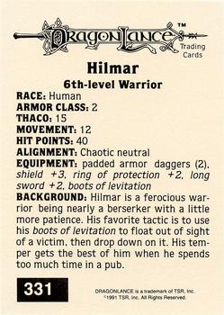 1991 TSR Advanced Dungeons & Dragons - Silver #331 Hilmar Back