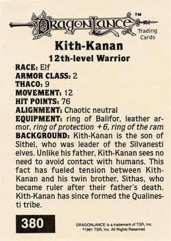 1991 TSR Advanced Dungeons & Dragons - Silver #380 Kith-Kanan Back