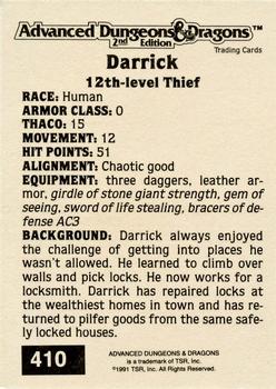 1991 TSR Advanced Dungeons & Dragons - Silver #410 Darrick Back