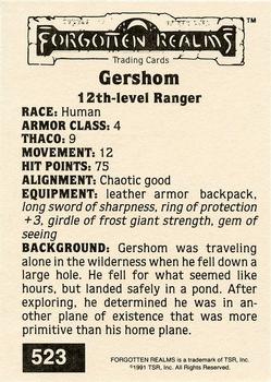 1991 TSR Advanced Dungeons & Dragons - Silver #523 Gershom Back