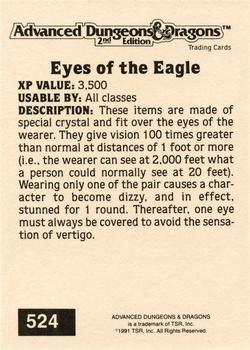 1991 TSR Advanced Dungeons & Dragons - Silver #524 Eyes of the Eagle Back