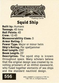 1991 TSR Advanced Dungeons & Dragons - Silver #556 Squid Ship Back