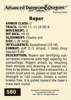 1991 TSR Advanced Dungeons & Dragons - Silver #580 Roper Back
